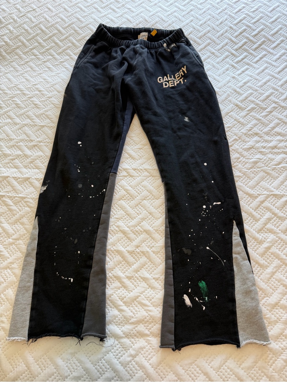 Gallery Dept. Black Paint Splatter Sweatpants Size Large